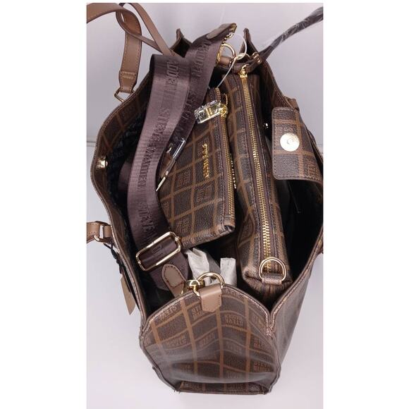 Steve Madden Boliva 3 Piece Set Includes Tote, Crossbody & Wristlet - New - Picture 5 of 10